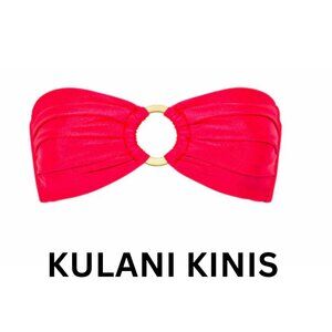 Kulani Kinis Bandeau Bikini Top Neon Rose New with Tags Size XS